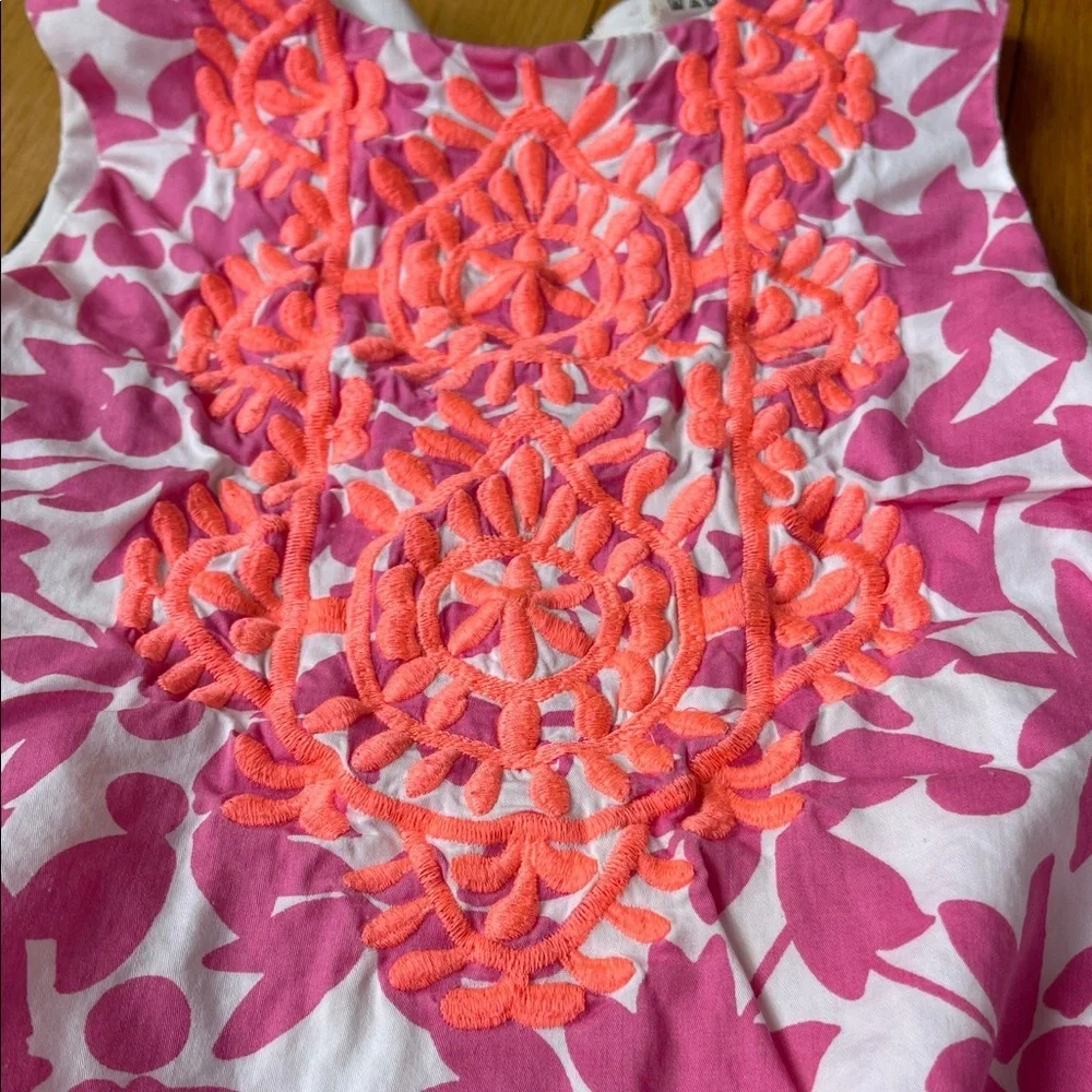 Crewcuts size 4 pink/orange shift dress
